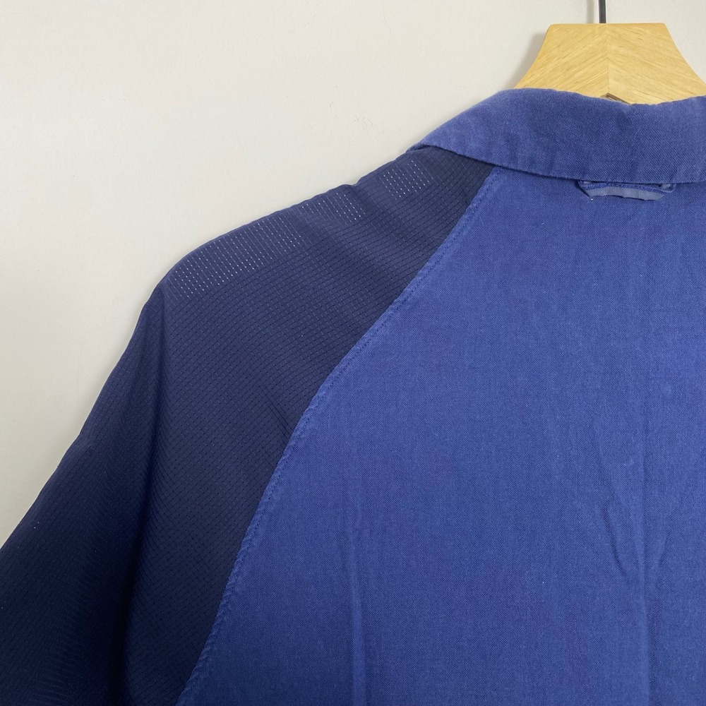 Lululemon Snap To It Short Sleeve Button‎ Up Shirt Blue Size Large Cotton Blend - Picture 5 of 6